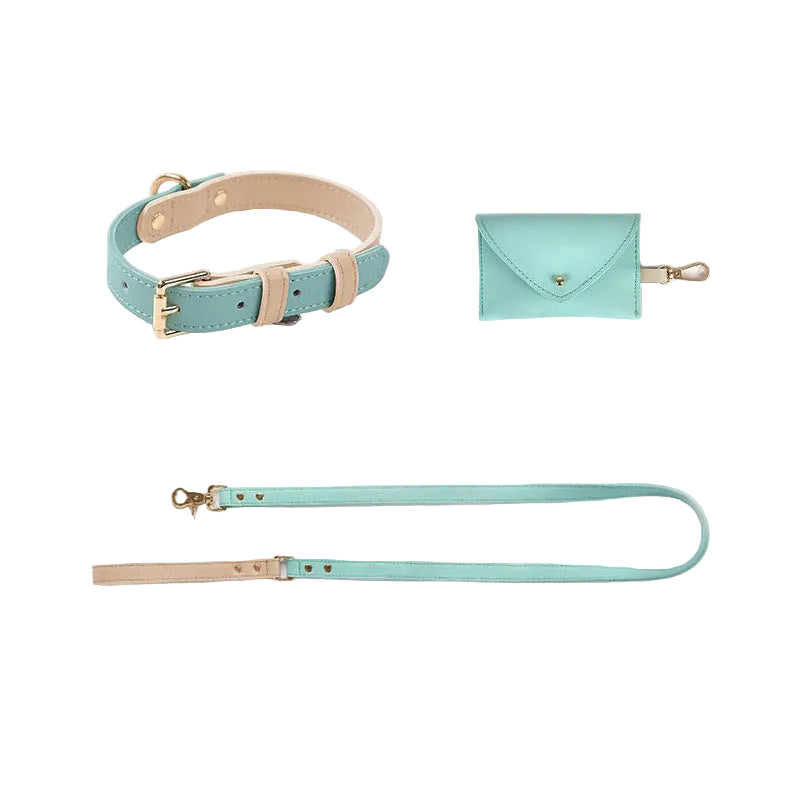 HappyPet Wholesale Genuine Leather Pet Collar & Leash Set for Small & Medium Dogs